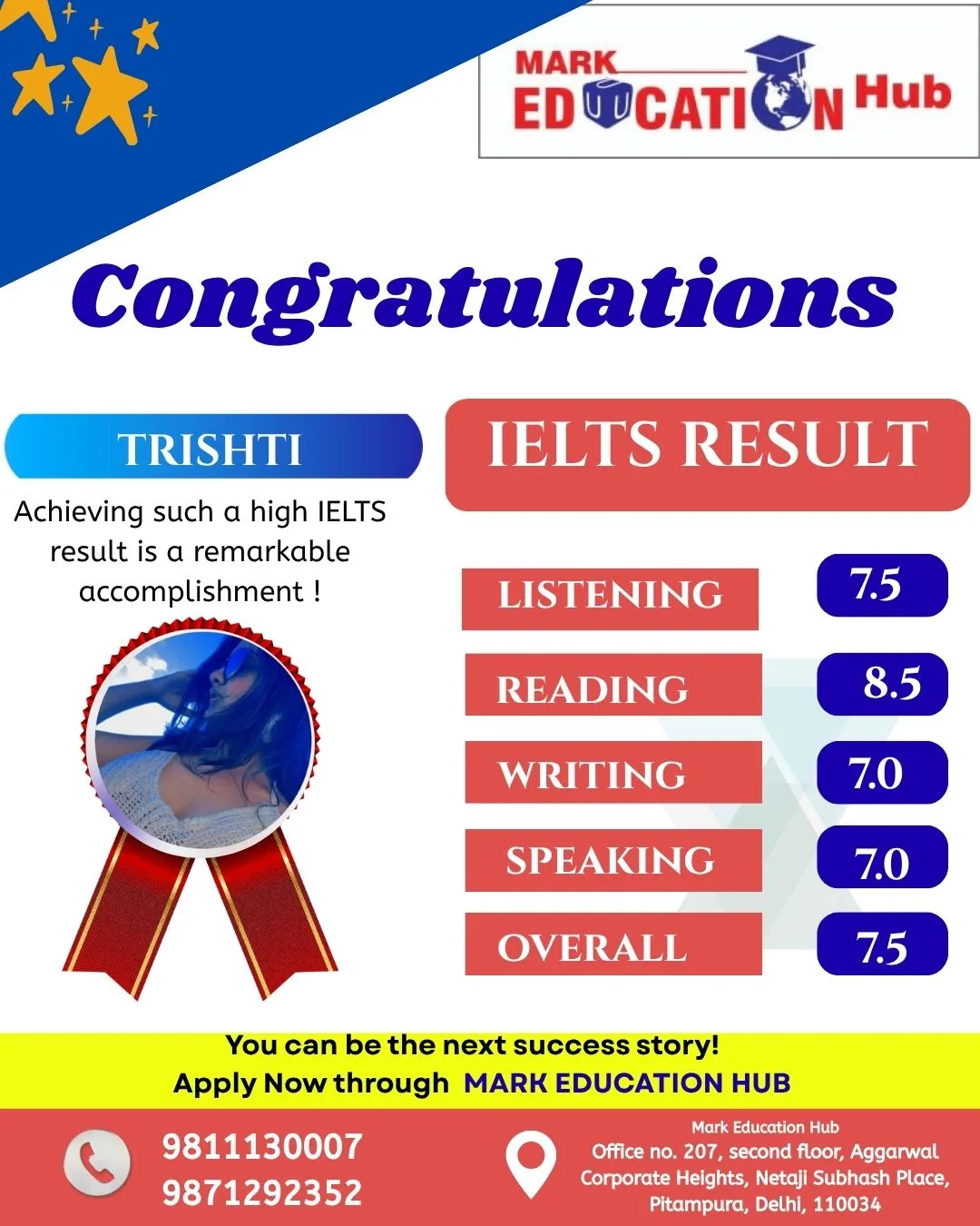 trishti ielts result